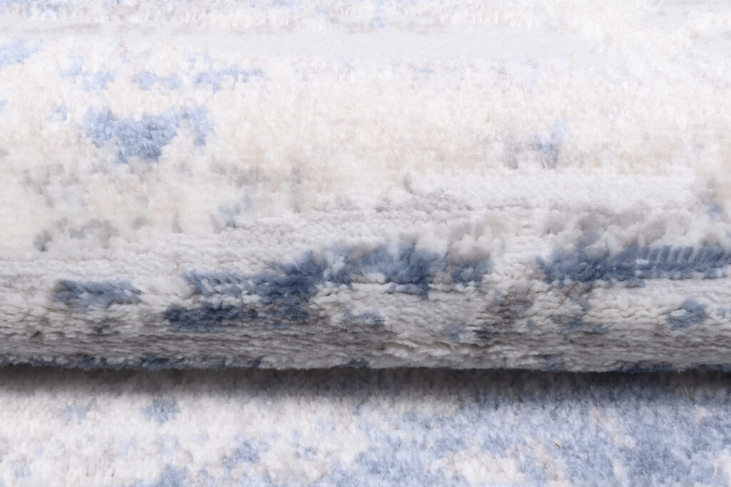 Tappeto Sky Blu Crema Moderno Strisce