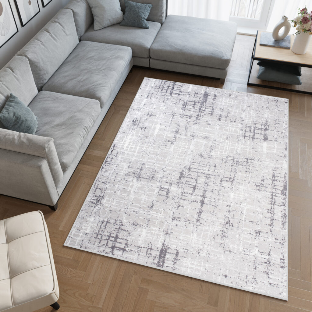 Tappeto Sky Grigio Moderno Scacchiera