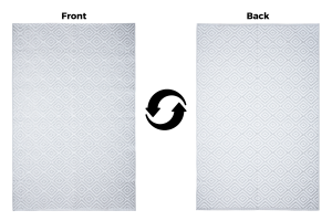 Tappeto Ibiza per Esterno Bifacciale Impermeabile Grigio Bianco Rombi