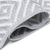 Tappeto Ibiza per Esterno Bifacciale Impermeabile Grigio Bianco Rombi