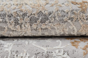 Tappeto Hera Grigio Beige Crema Rosetta Effetto 3D