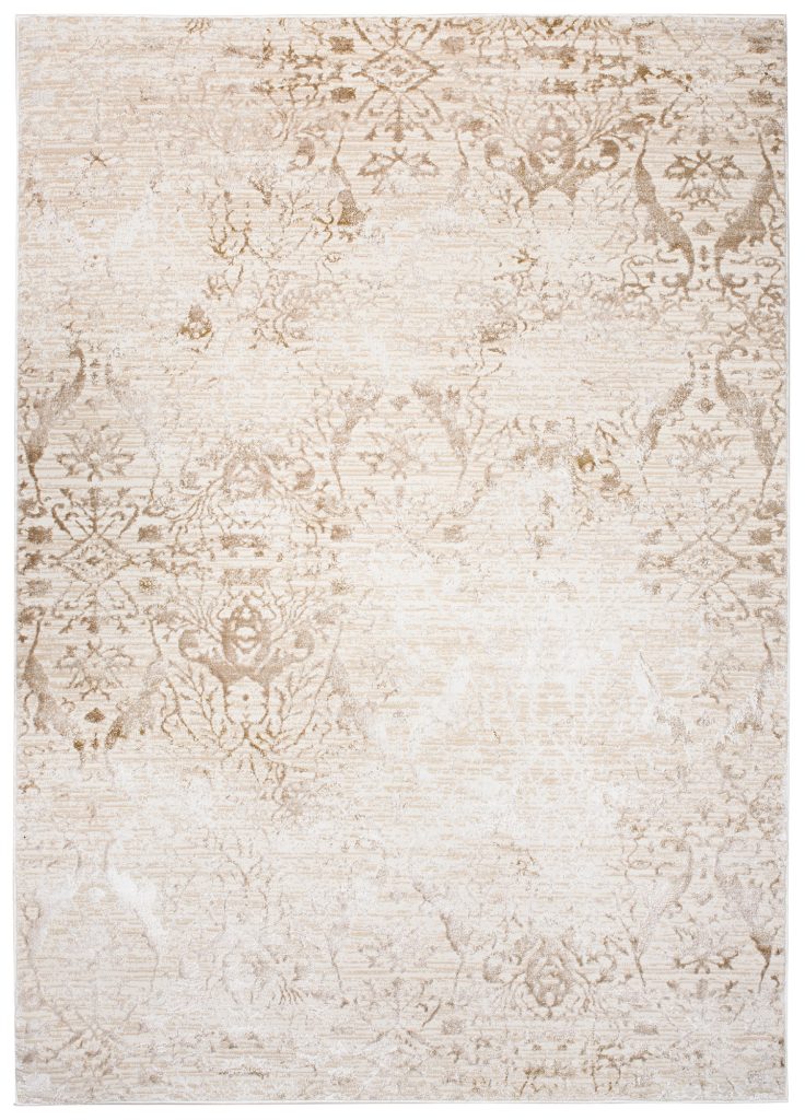 Tappeto Hera Crema Beige Ornamenti Vintage Effetto 3D