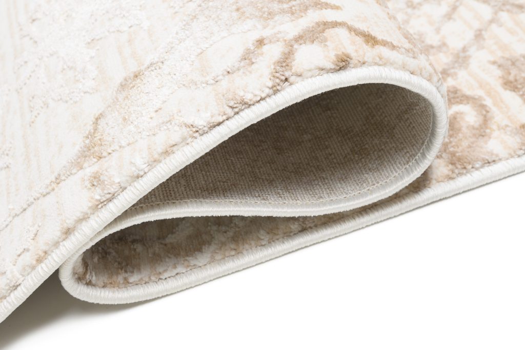 Tappeto Hera Crema Beige Ornamenti Vintage Effetto 3D