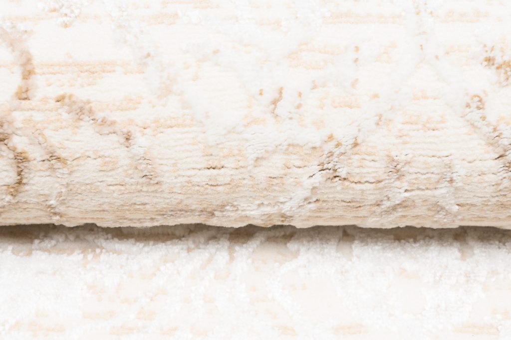 Tappeto Hera Crema Beige Ornamenti Vintage Effetto 3D