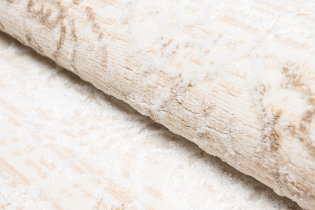 Tappeto Hera Crema Beige Ornamenti Vintage Effetto 3D