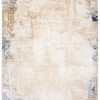 Tappeto Hera Crema Beige Blu Moderno Effetto 3D