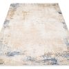 Tappeto Hera Crema Beige Blu Moderno Effetto 3D