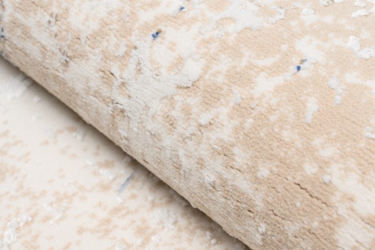 Tappeto Hera Crema Beige Blu Moderno Effetto 3D