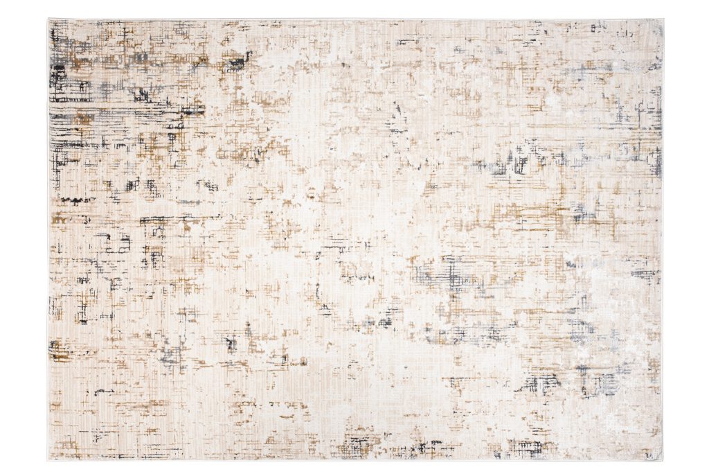 Tappeto Hera Beige Crema Grigio Astratto Strisce Effetto 3D