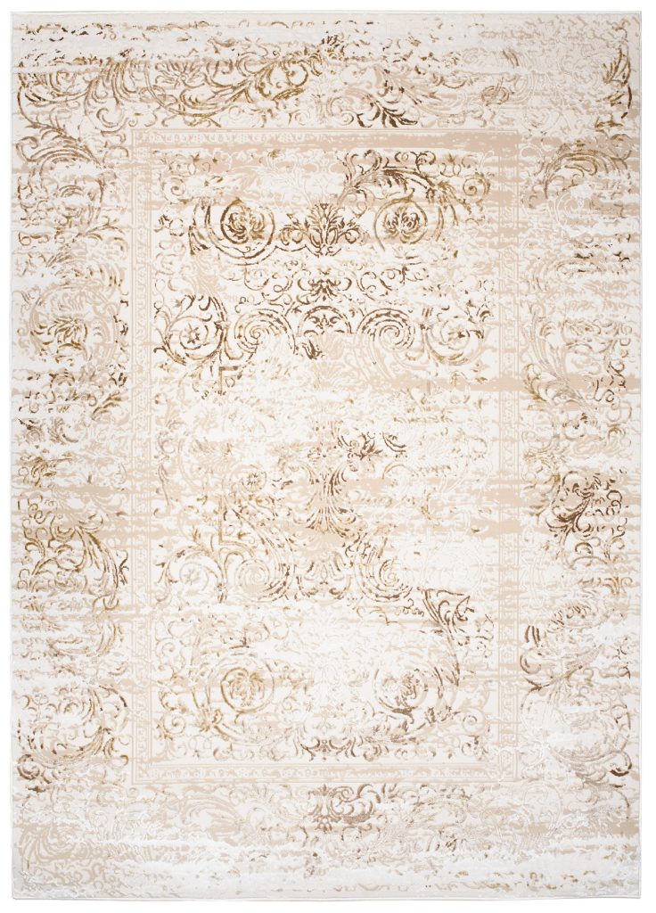 Tappeto Hera Vintage Beige Crema Sfumature Effetto 3D