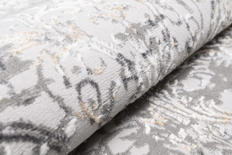 Tappeto Hera Grigio Crema Beige Sfumature Effetto 3D