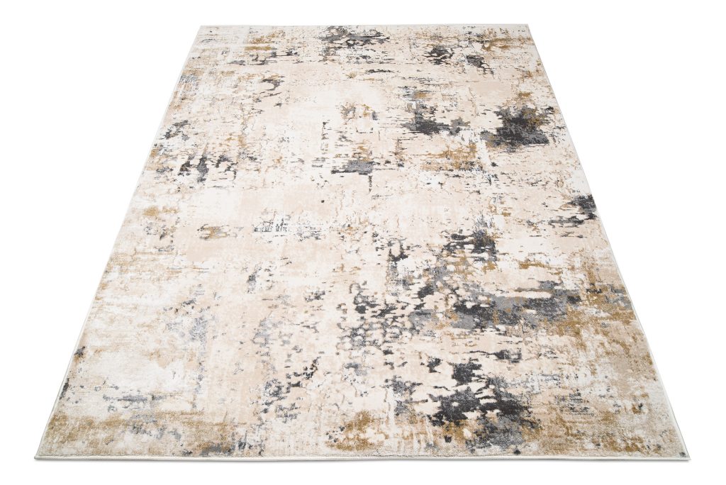 Tappeto Hera Crema Beige Grigio Scuro Sfumature Effetto 3D