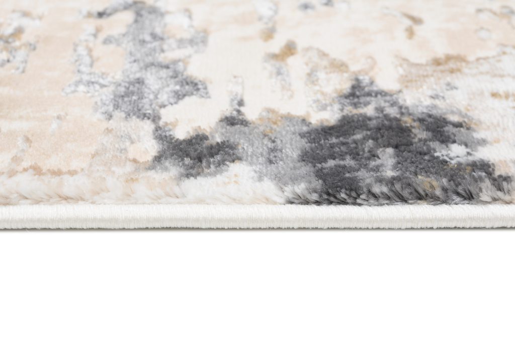 Tappeto Hera Crema Beige Grigio Scuro Sfumature Effetto 3D