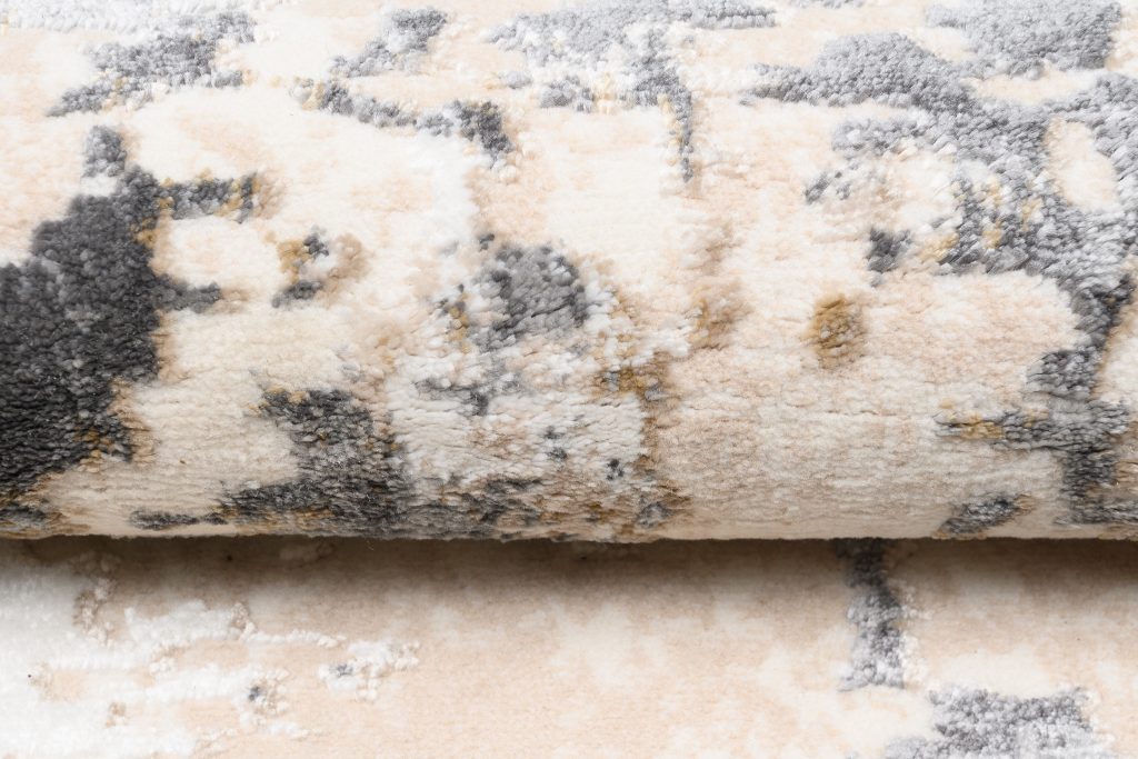 Tappeto Hera Crema Beige Grigio Scuro Sfumature Effetto 3D