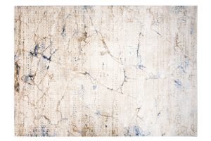 Tappeto Hera Crema Beige Blu Etnico Effetto 3D