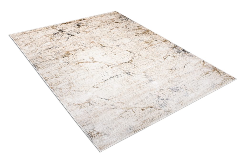 Tappeto Hera Crema Beige Grigio Etnico Effetto 3D