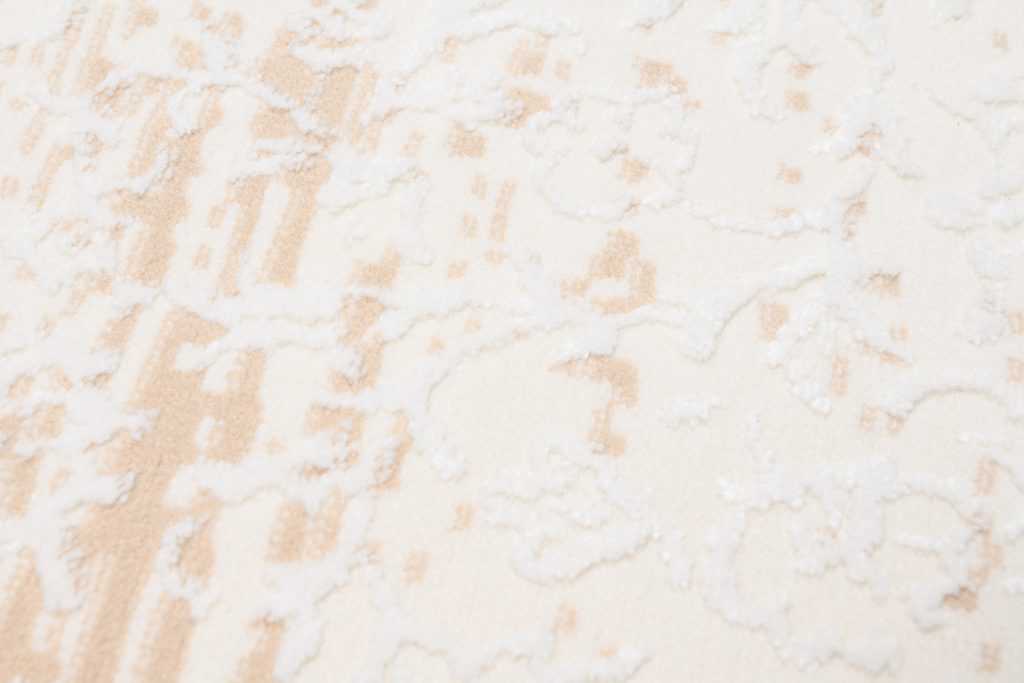 Tappeto Hera Crema Beige Chiaro Ornamenti Effetto 3D