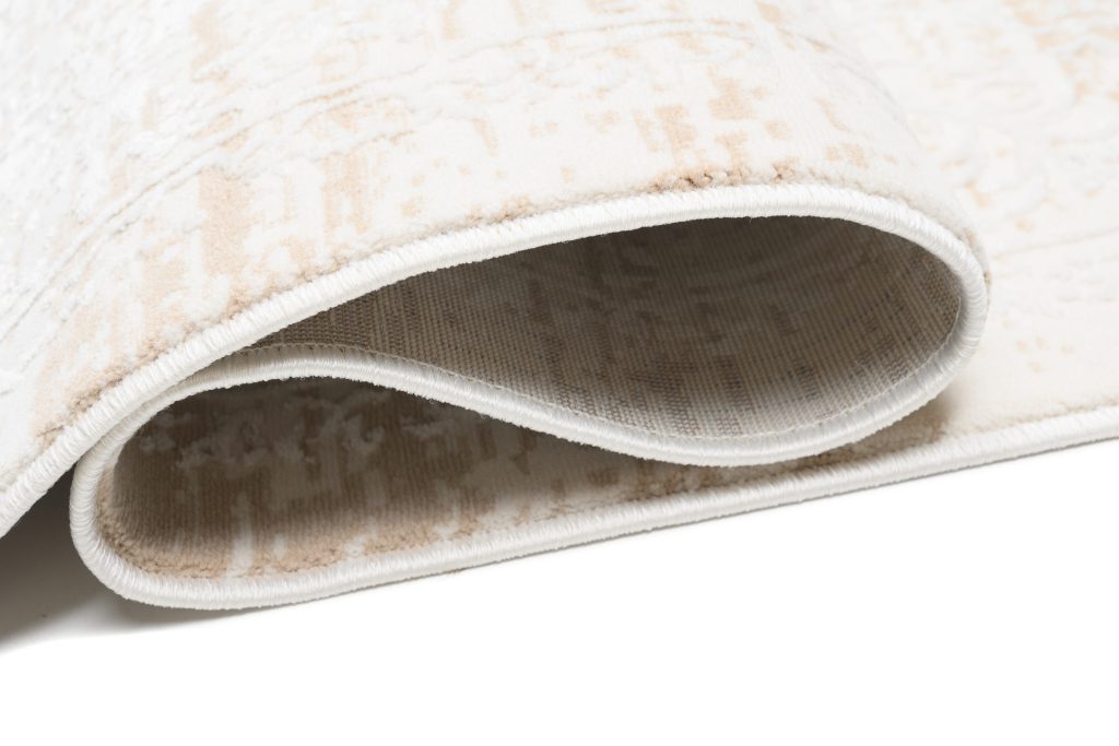 Tappeto Hera Crema Beige Chiaro Ornamenti Effetto 3D