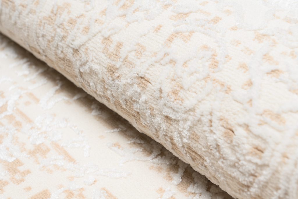 Tappeto Hera Crema Beige Chiaro Ornamenti Effetto 3D