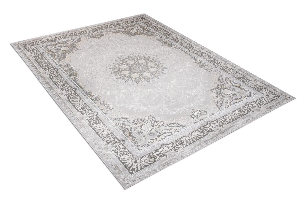 Tappeto Hera Grigio Beige Crema Tradizionale Effetto 3D