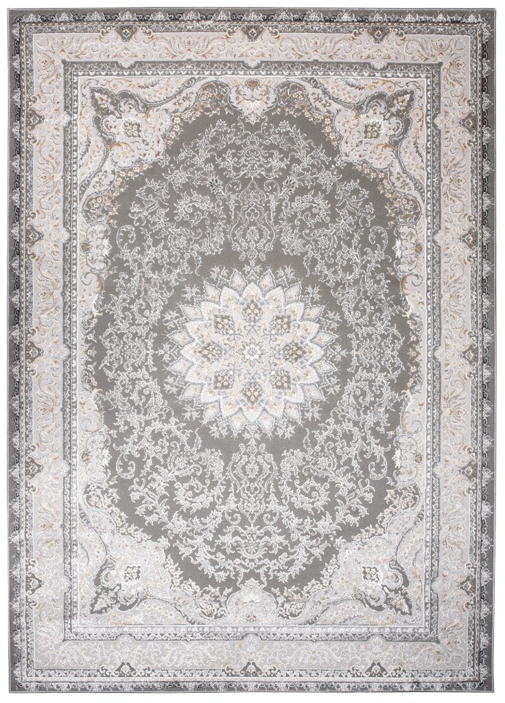 Tappeto Hera Grigio Beige Crema Classico Effetto 3D