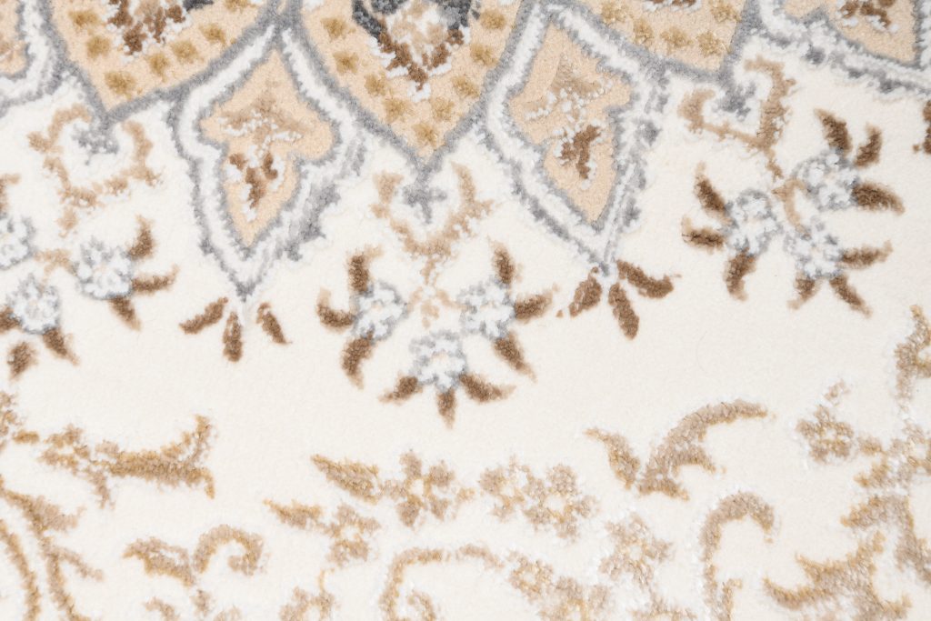 Tappeto Hera Crema Beige Tradizionale Rosetta Effetto 3D