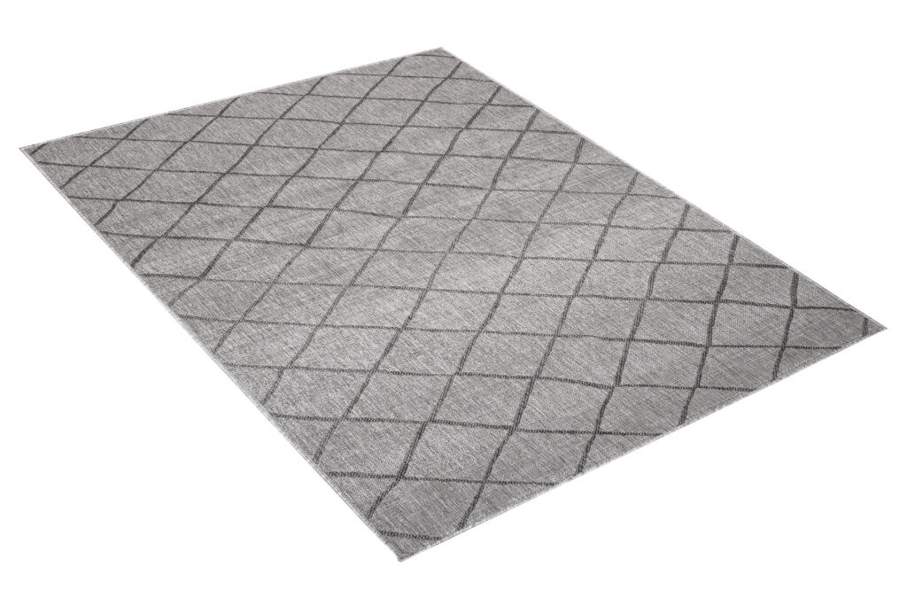 Tappeto Capri Moderno  Geometrico Design Grigio Esterno Interno