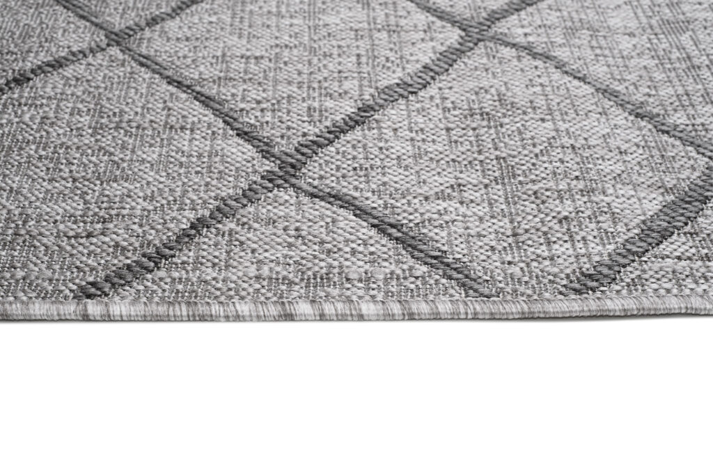 Tappeto Capri Moderno  Geometrico Design Grigio Esterno Interno