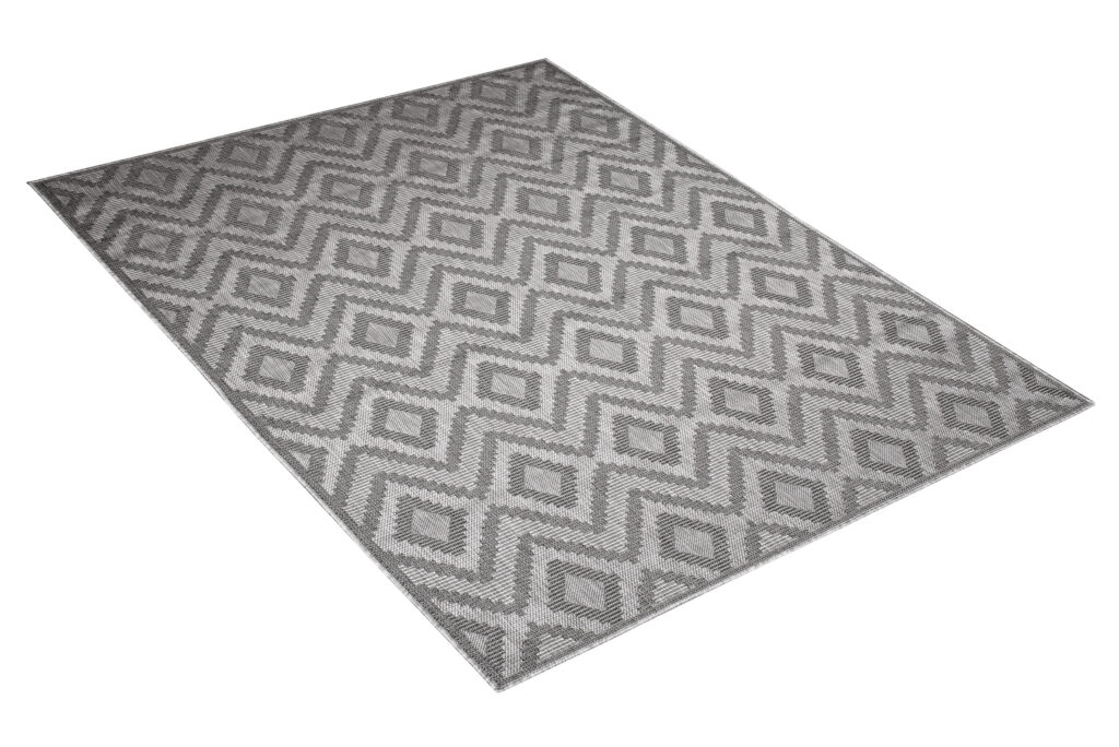 Tappeto Capri Design Grigio Moderno Geometrico  Interno Esterno