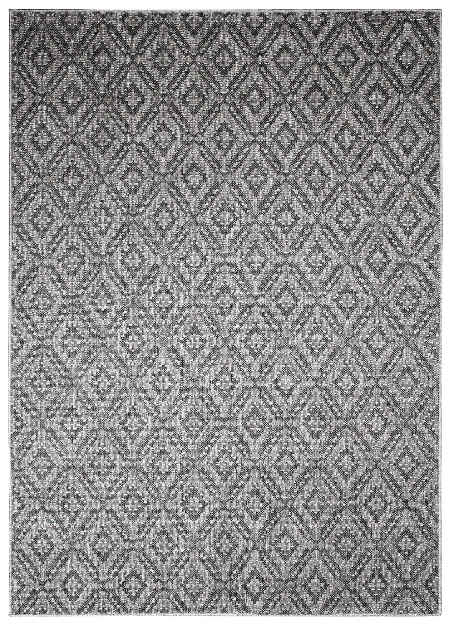 Tappeto Capri Moderno Design Geometrico Grigio Esterno Interno