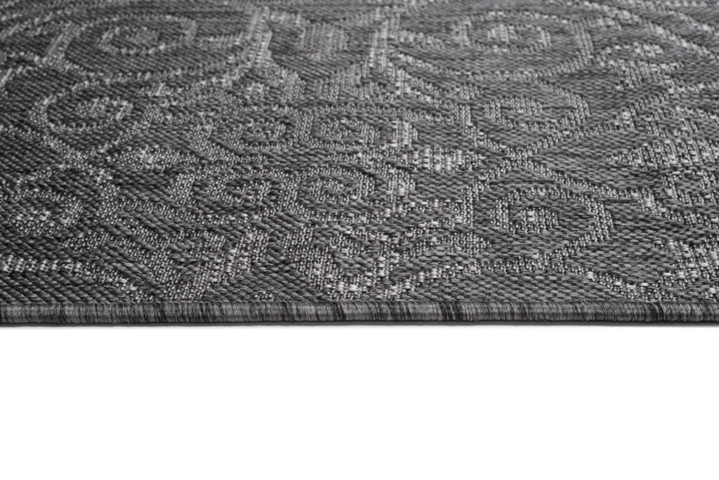 Tappeto Capri Moderno  Floreale Design Grigio Esterno Interno