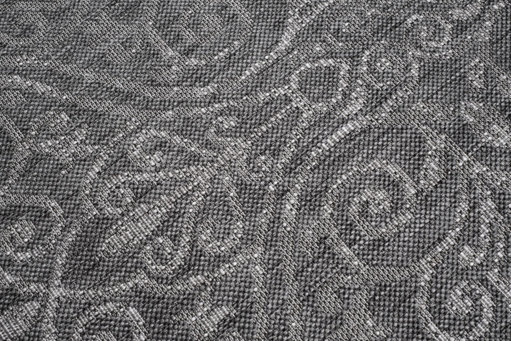 Tappeto Capri Moderno  Floreale Design Grigio Esterno Interno