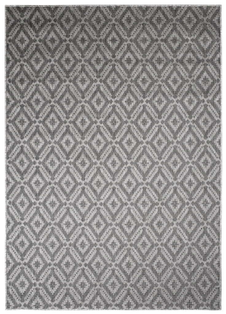 Tappeto Capri Moderno Grigio Design Geometrico Esterno Interno