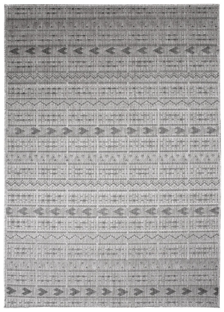 Tappeto Capri Moderno Design Grigio Etnico Esterno Interno