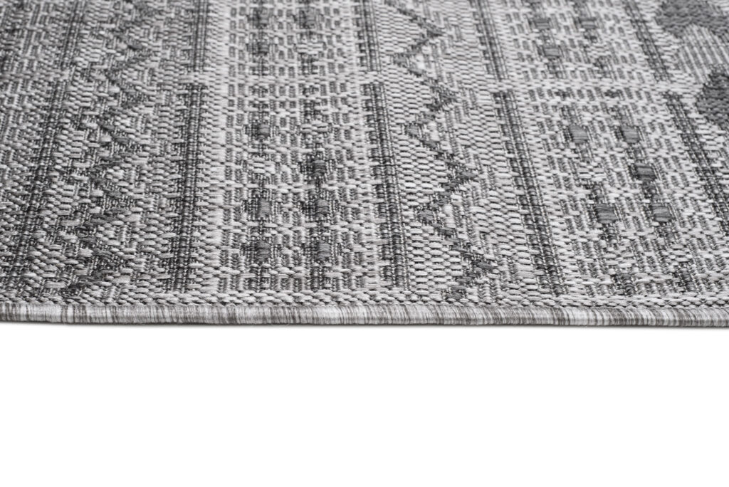 Tappeto Capri Moderno Design Grigio Etnico Esterno Interno