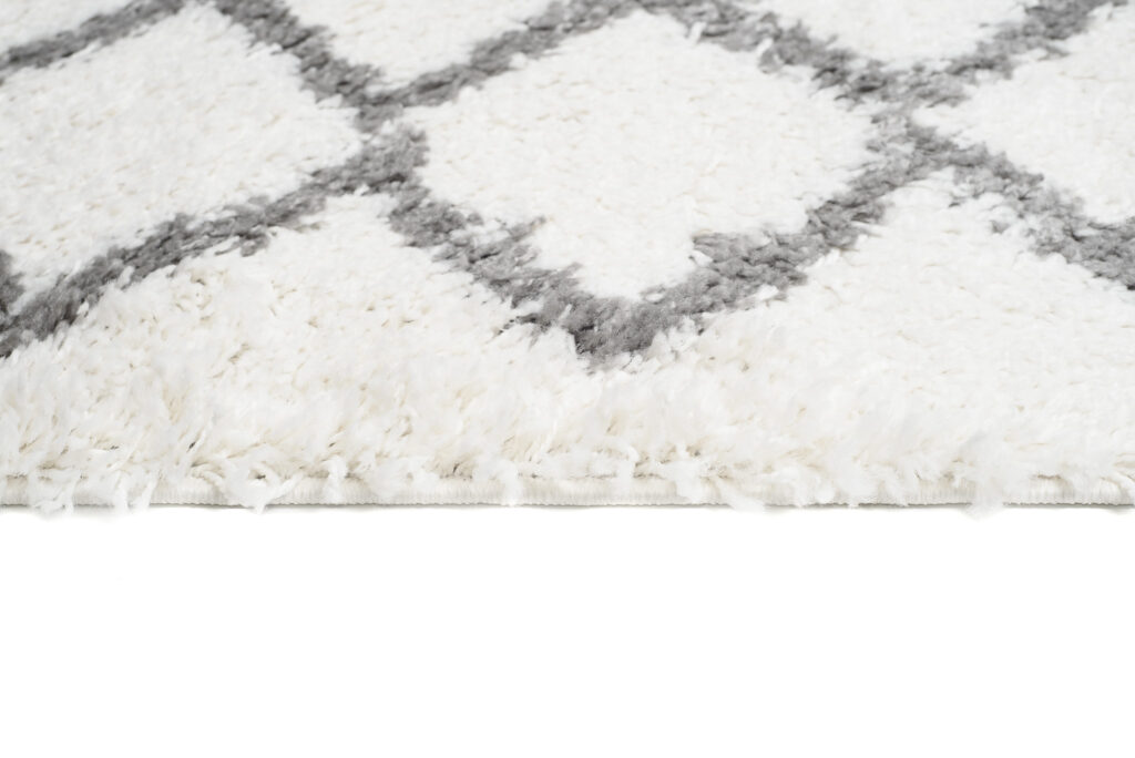 Tappeto Passatoia Boho con Frange Crema ZigZag Shaggy