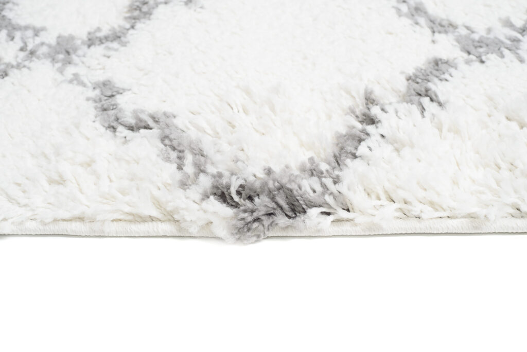 Tappeto Passatoia Boho con Frange Crema Trellis Shaggy