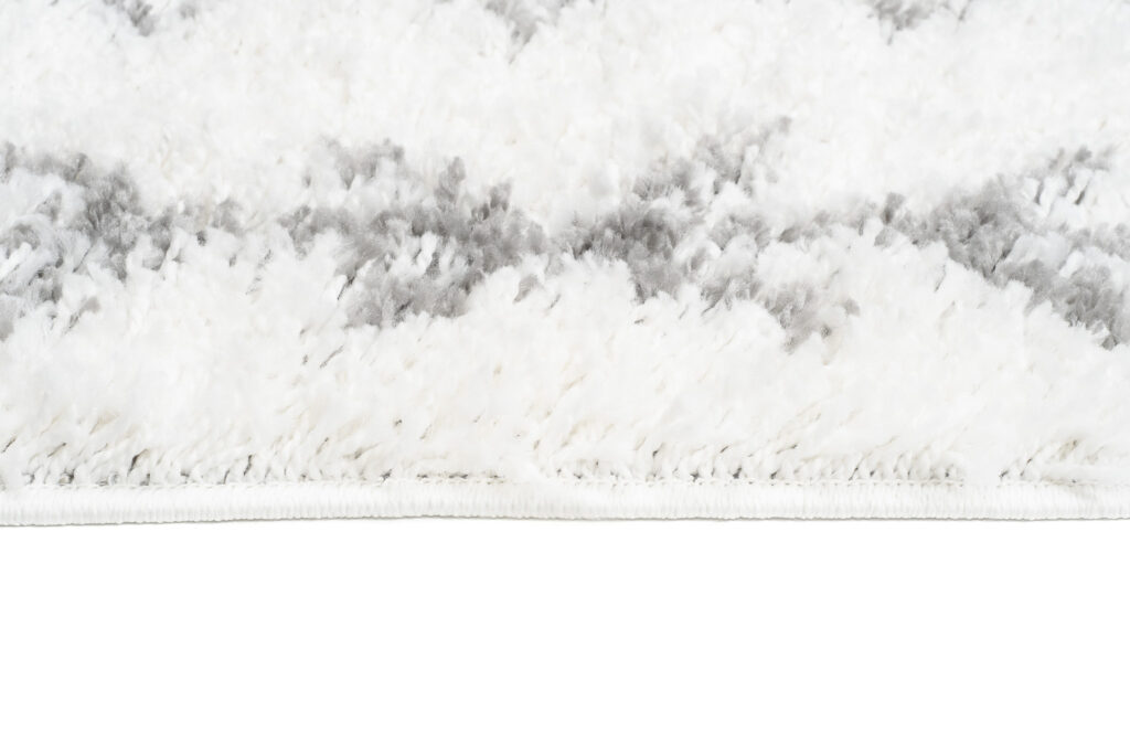 Tappeto Passatoia Boho con Frange Crema Geometrico Shaggy