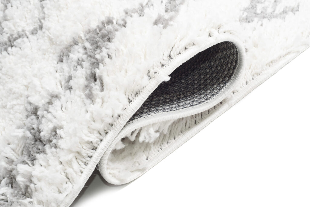 Tappeto Passatoia Boho con Frange Crema Geometrico Shaggy