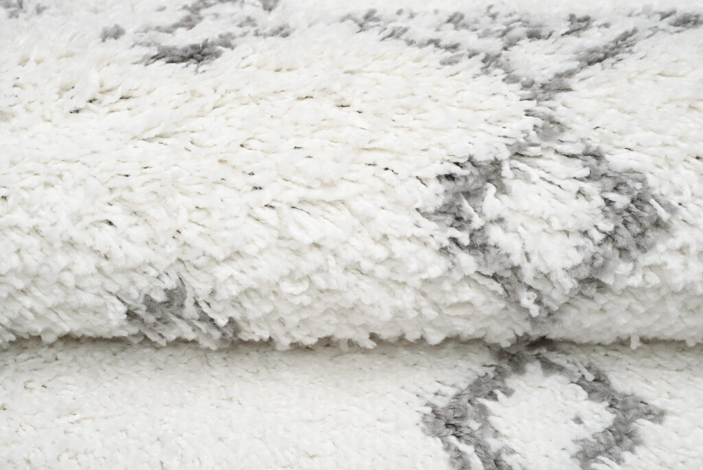 Tappeto Passatoia Boho con Frange Crema Geometrico Shaggy