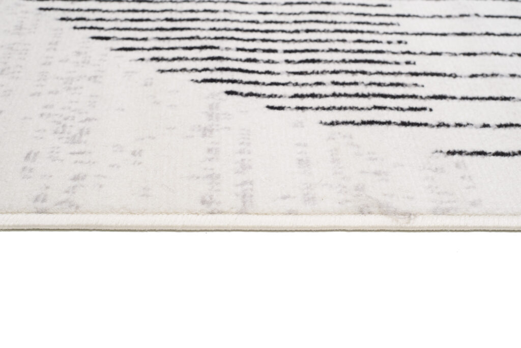 Tappeto Juno Crema Nero Cerchio Linee