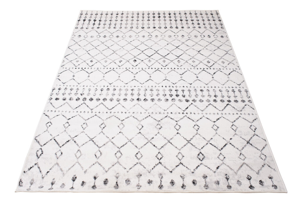 Tappeto Juno Crema Grigio Linee Etnico
