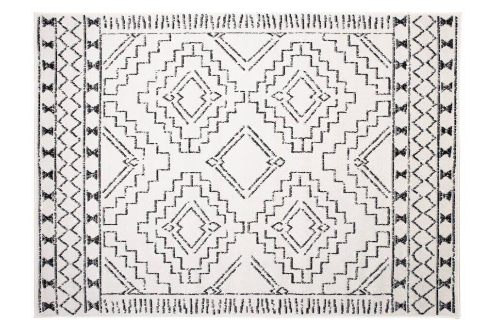 Tappeto Juno Crema Nero Geometrico