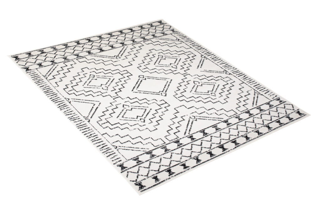 Tappeto Juno Crema Nero Geometrico