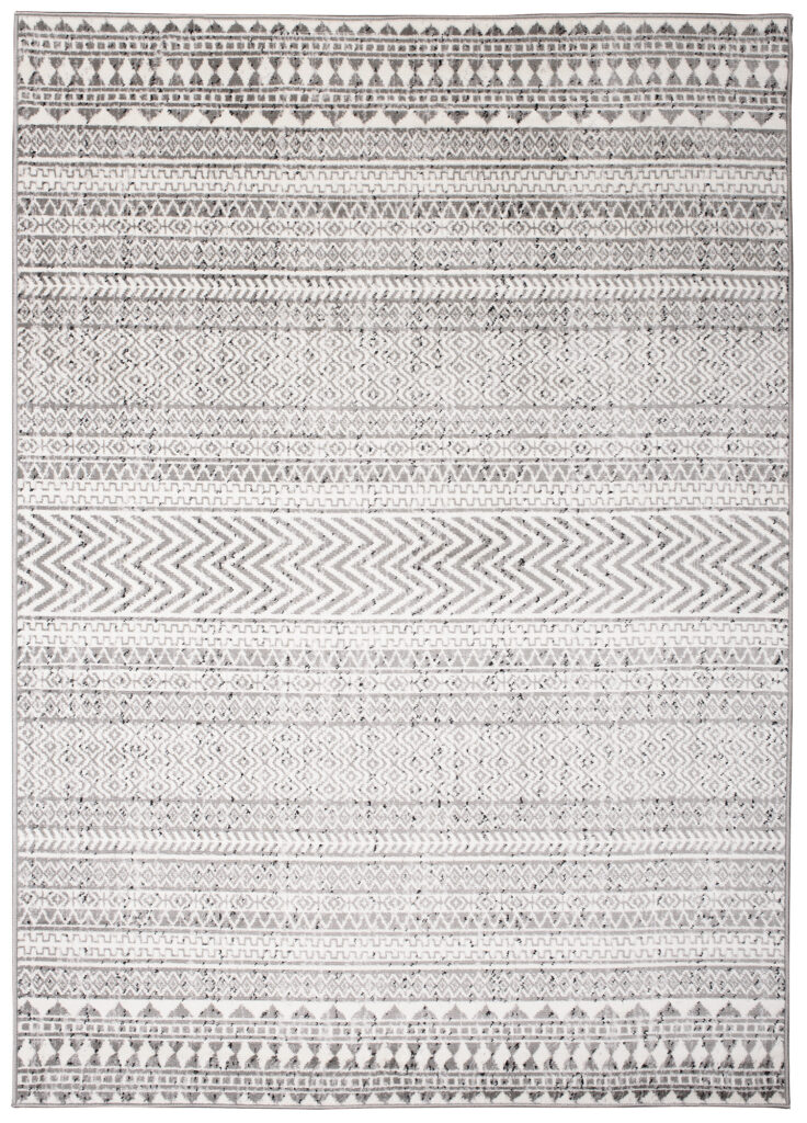 Tappeto Juno Moderno Motivo Etnico Crema Beige A Pelo Corto