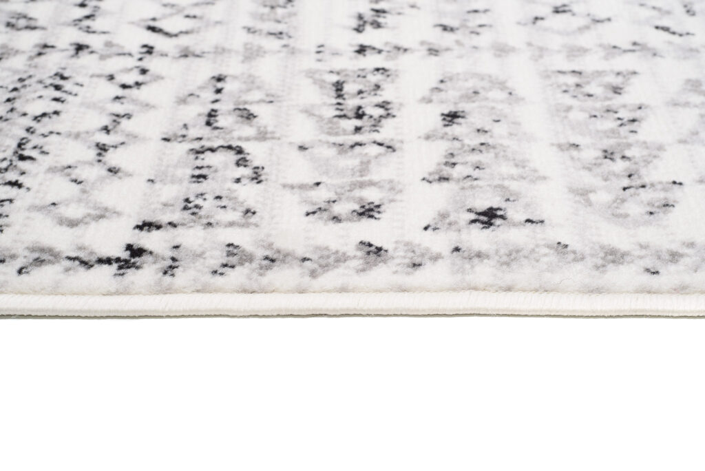 Tappeto Juno Crema Grigio Etnico Cornice