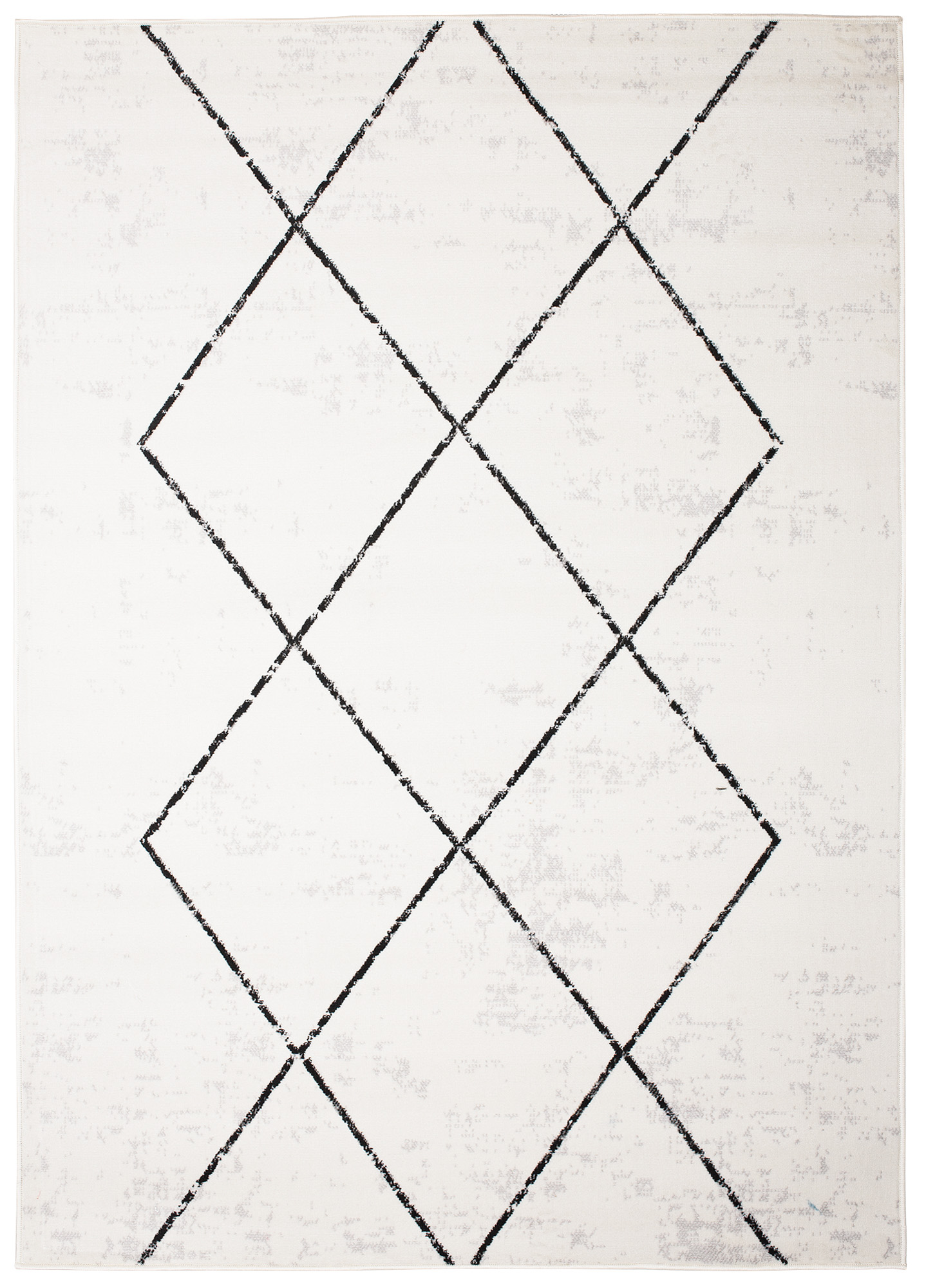 Tappeto Juno Cream Nero Geometrico Rombi