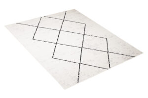 Tappeto Juno Cream Nero Geometrico Rombi