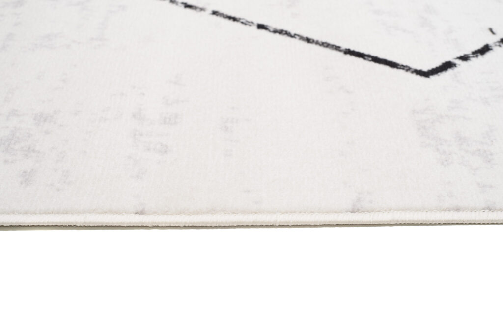 Tappeto Juno Cream Nero Geometrico Rombi