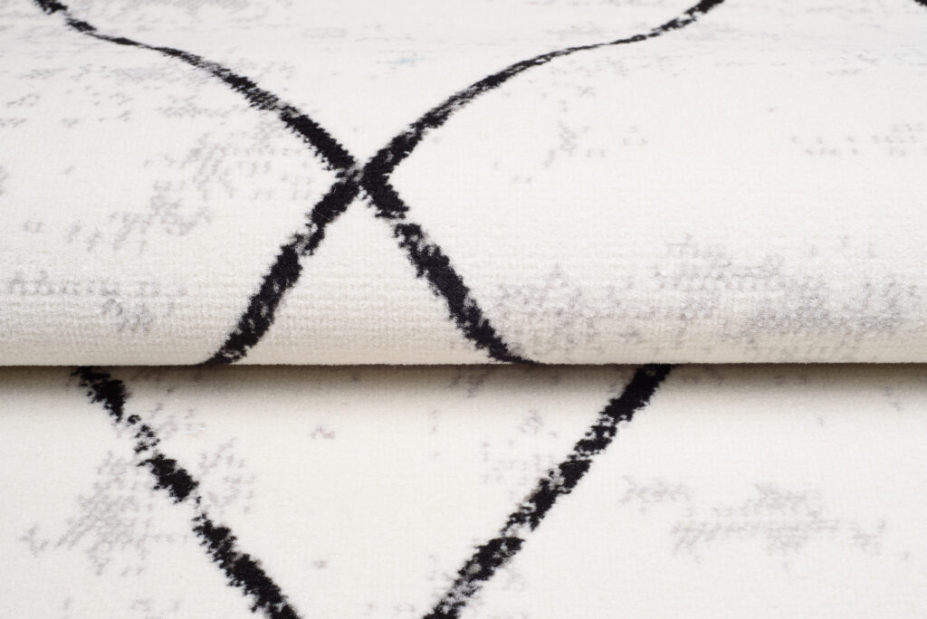 Tappeto Juno Cream Nero Geometrico Rombi